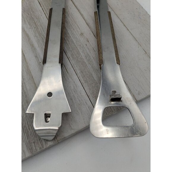Set of 2 Vintage Vernco BBQ Utensils Fork/Can Opener Spatula/Bottle Opener Tongs - Picture 6 of 10
